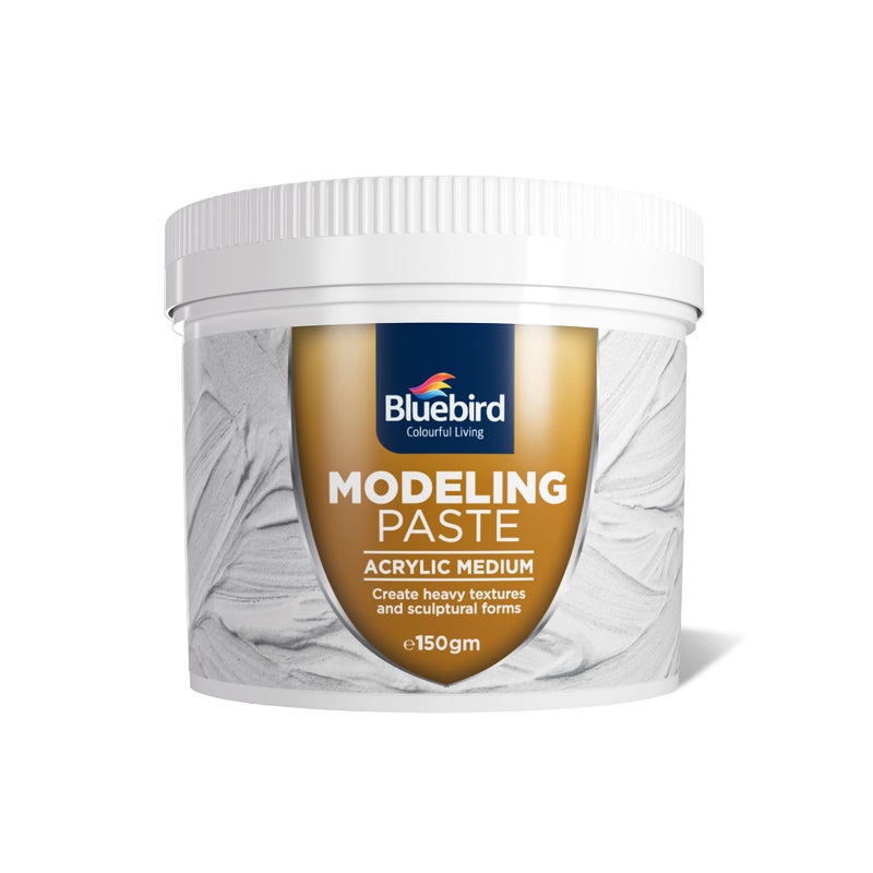 Bluebird Thick Modeling Paste White 5.3 Oz / 150gm - High Density, Acrylic Medium for Texture, Thickness, Dimension Additive and Christmas Decorations - Image 1